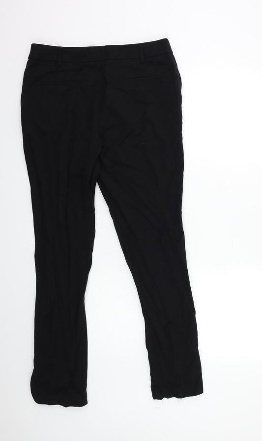 Papaya Womens Black Trousers Size 12 L30 in