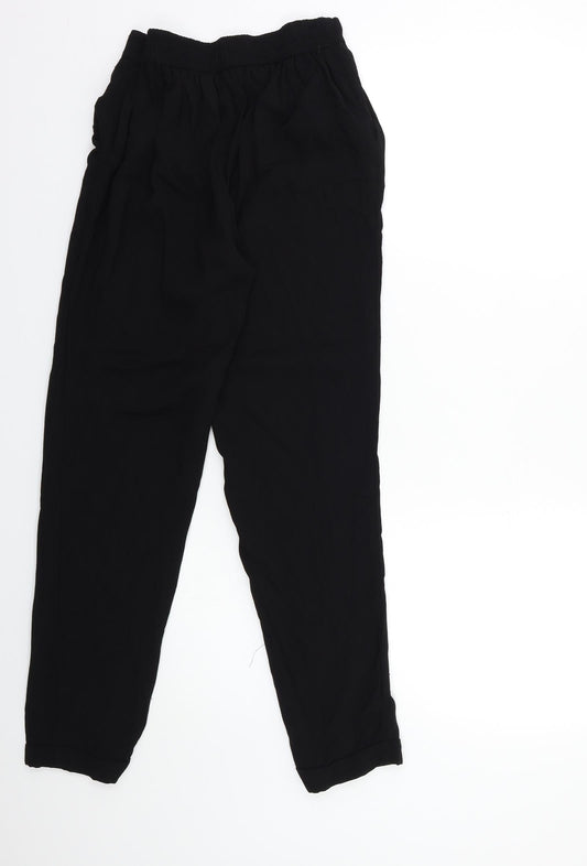 Primark Womens Black Trousers Size 6 L27 in