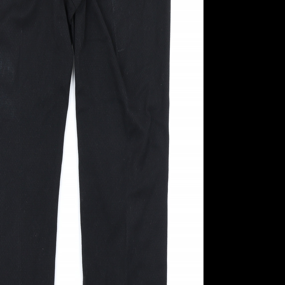 Womens UK Size 12 NEXT Regular Fit Black Trousers