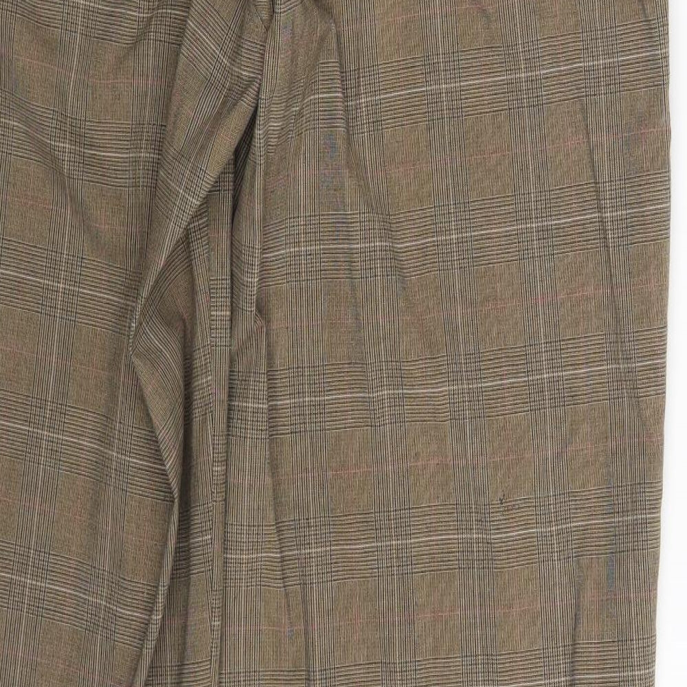 Womens UK Size One Size Preworn Regular Fit Brown Trousers