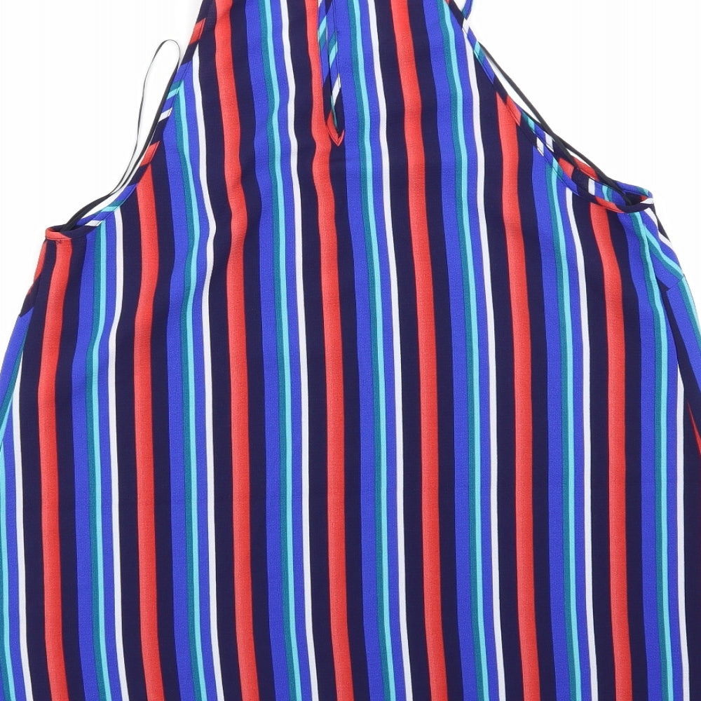Papaya Womens Multicoloured Striped Basic Blouse Size 14