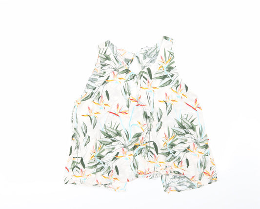 Womens UK Size 10 Only White Basic Blouse