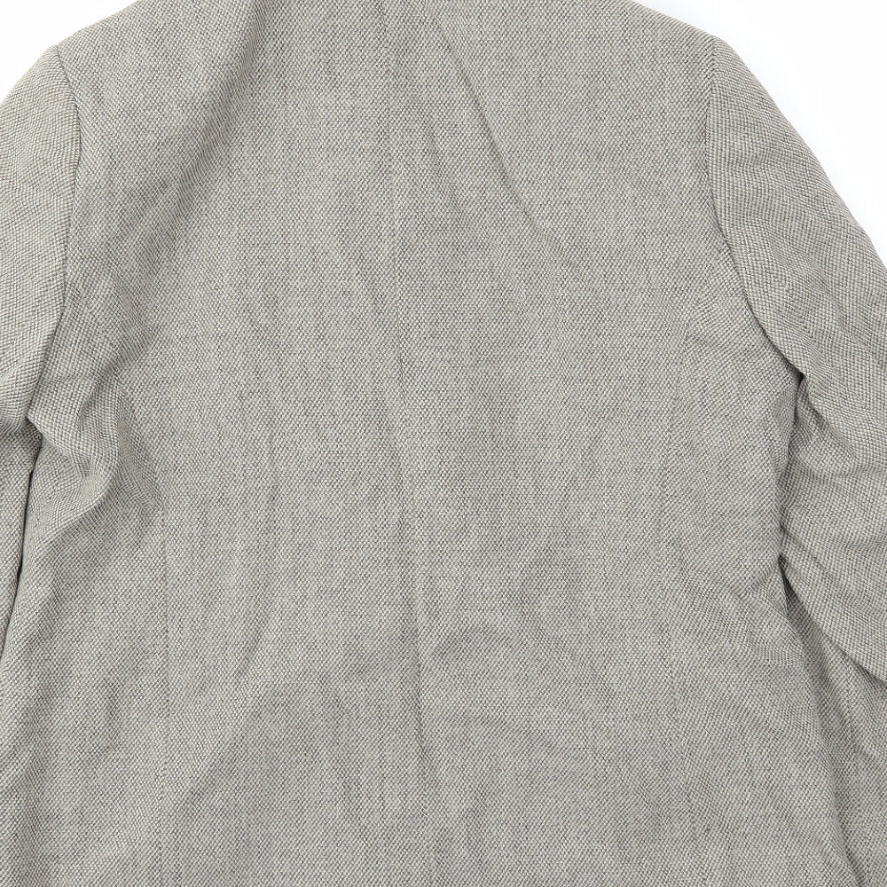 Brand and care label for AMARANTO women’s beige jacket coat, size UK 16