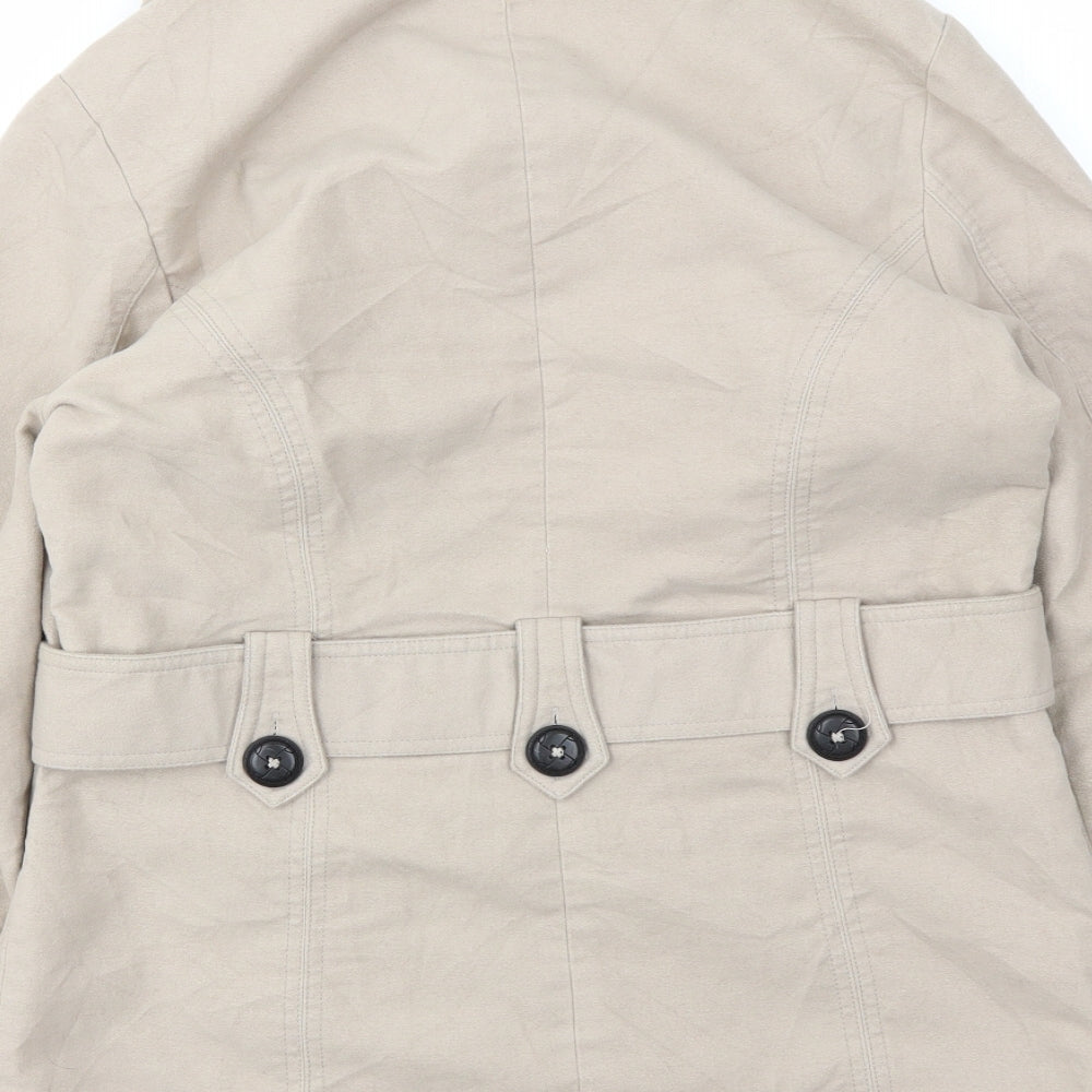 George Womens Beige Jacket Coat Size 12