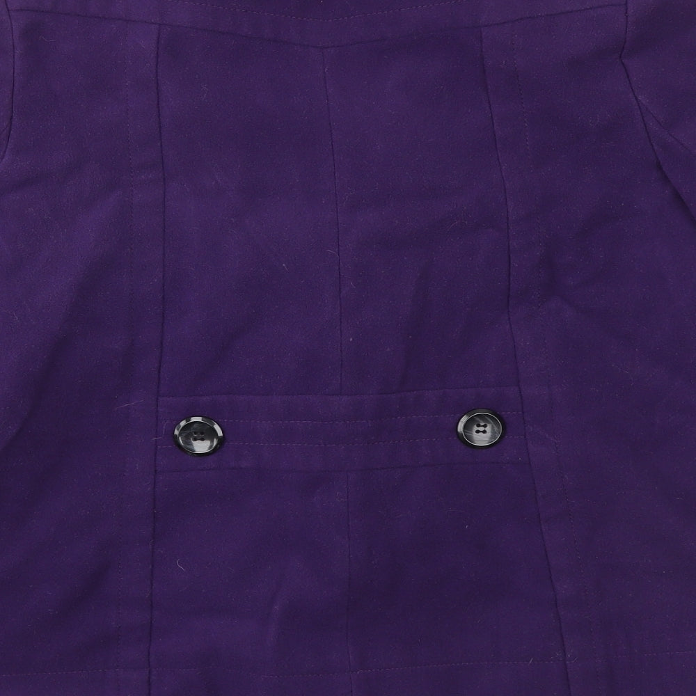 Ethel Austin Womens Purple Jacket Coat Size 10