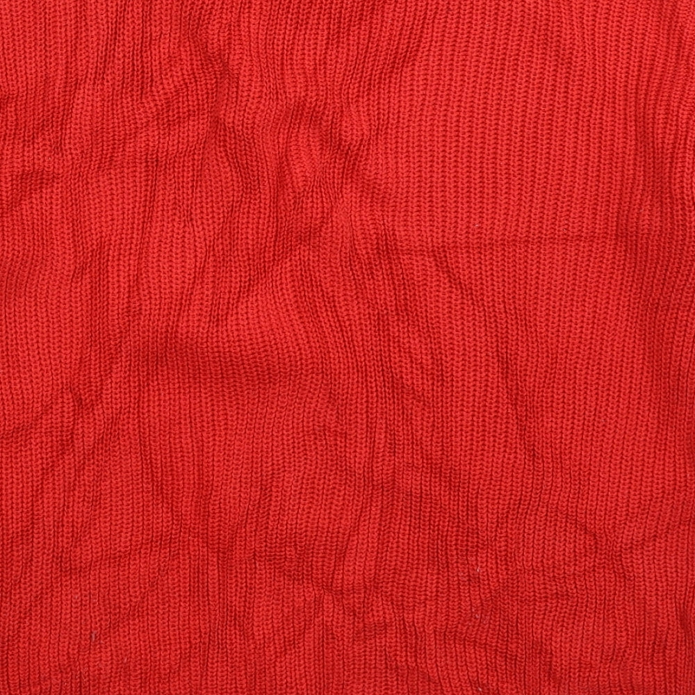 Womens UK Size M Marks and Spencer Red Pullover Jumper