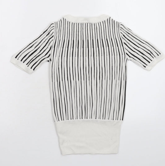 Womens UK Size 6 Marks and Spencer White Pullover Jumper