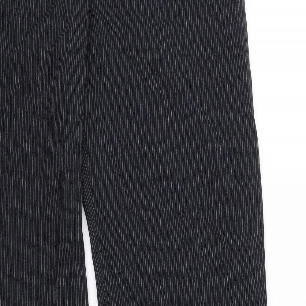 F&F Womens Blue Striped Trousers Size 14 L29 in