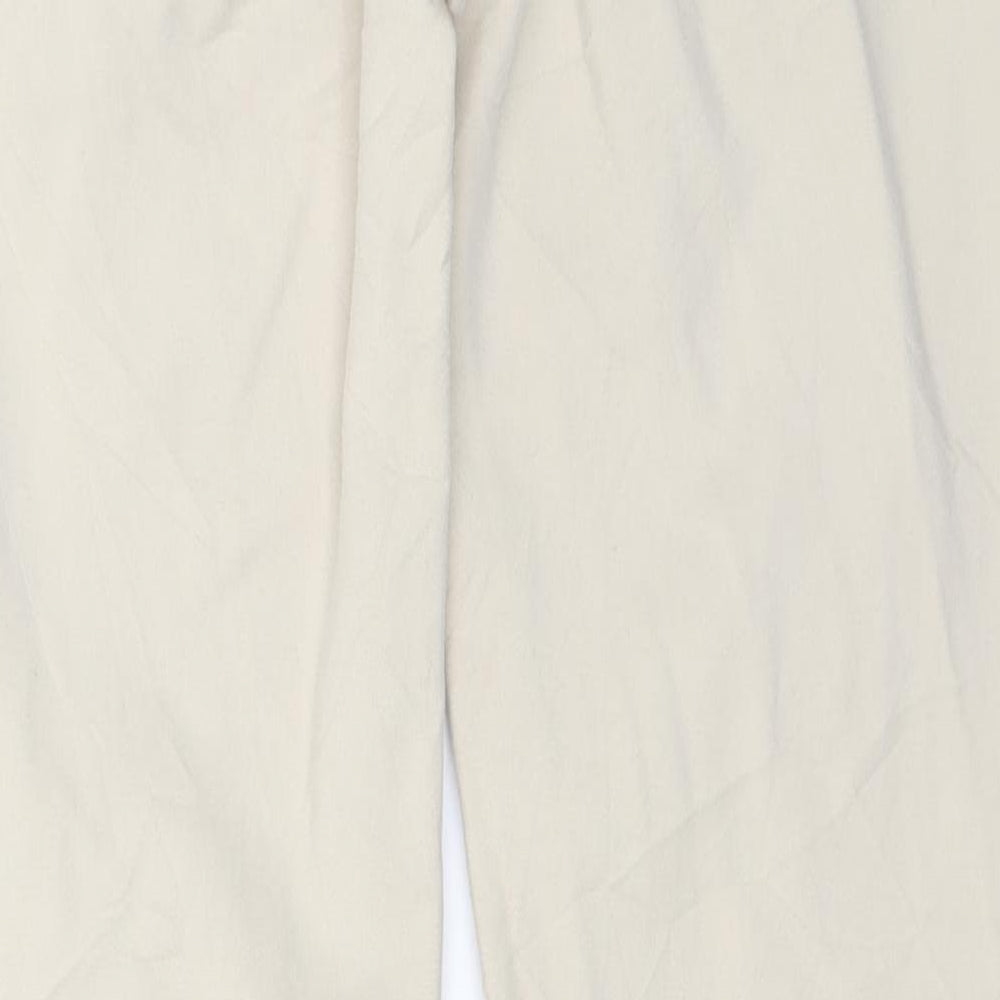 Womens UK Size 30 in Zara Regular Fit Carrot Beige Trousers
