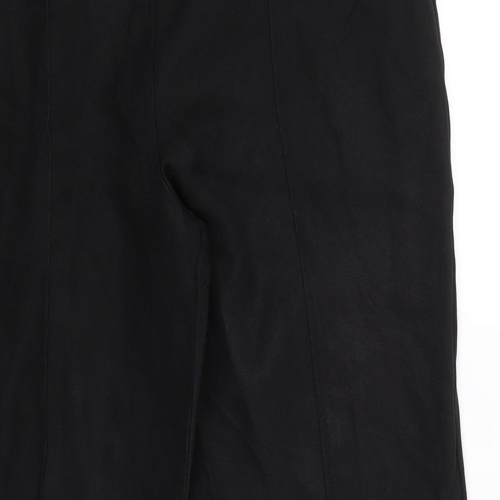 Womens UK Size 10 Papaya Regular Fit Black Trousers