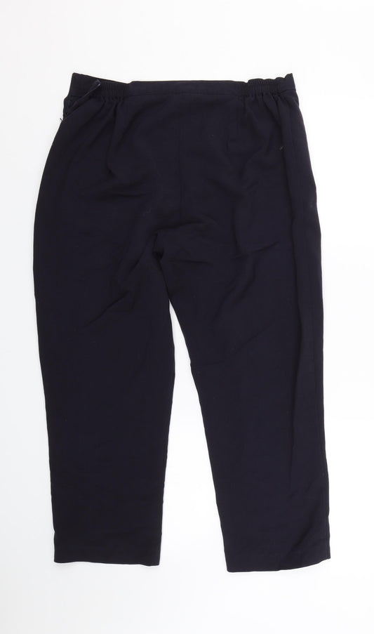Classic Womens Blue Carrot Trousers Size 16 L22 in