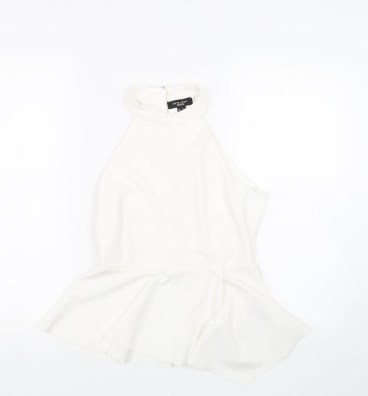 Womens UK Size 12 New Look White Wrap T-Shirt