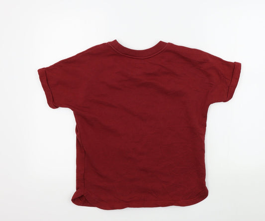 Womens UK Size 8 Jack Wills Red Basic T-Shirt