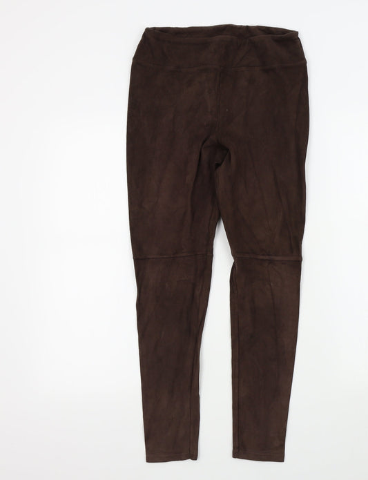 Womens UK Size 10 River Island Regular Fit Brown Trousers