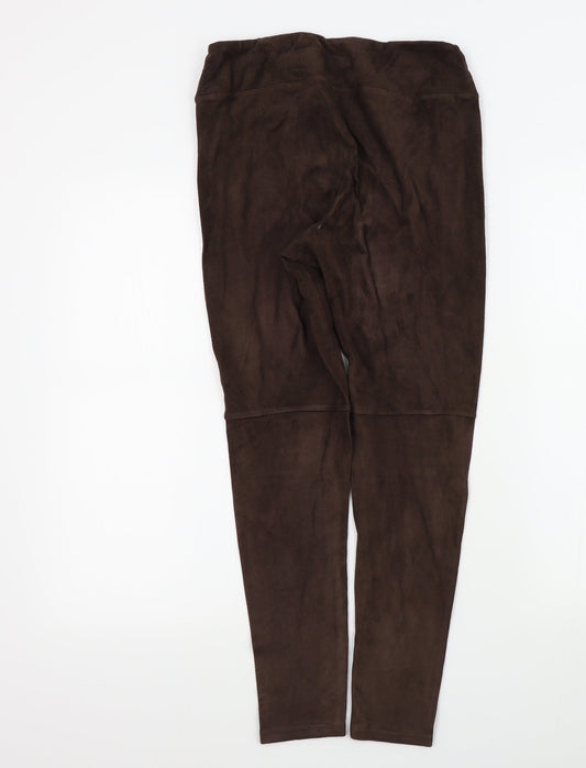 Womens UK Size 10 River Island Regular Fit Brown Trousers