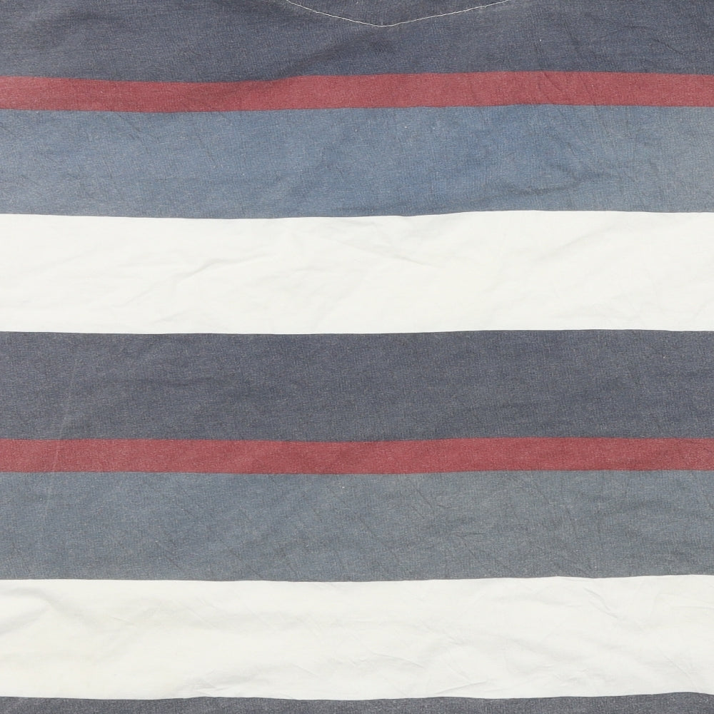 jazz company Mens Grey Striped Polo Size M