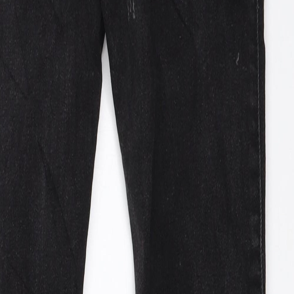 Brand and care label for Vera Moda women’s black denim skinny jeans, size UK 25, in, 30-inch leg