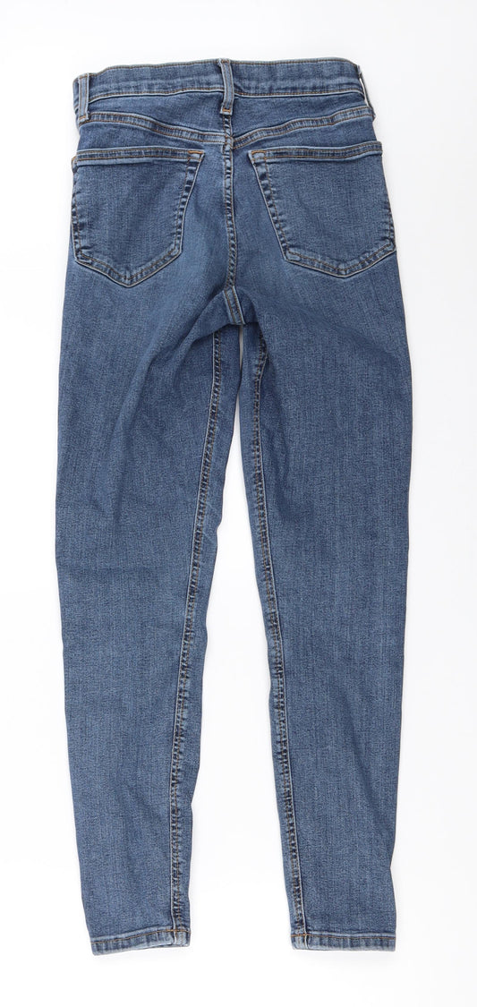Womens UK Size 26 in Topshop Regular Fit Skinny Blue Jeans