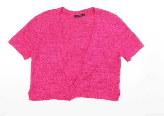 Womens UK Size 12 Savoir Pink Wrap Jumper
