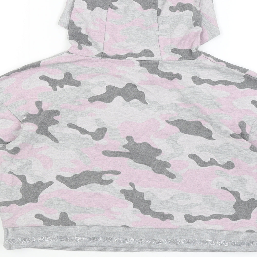 Pep & Co Girls Grey Camouflage Pullover Hoodie Size 9-10 Years