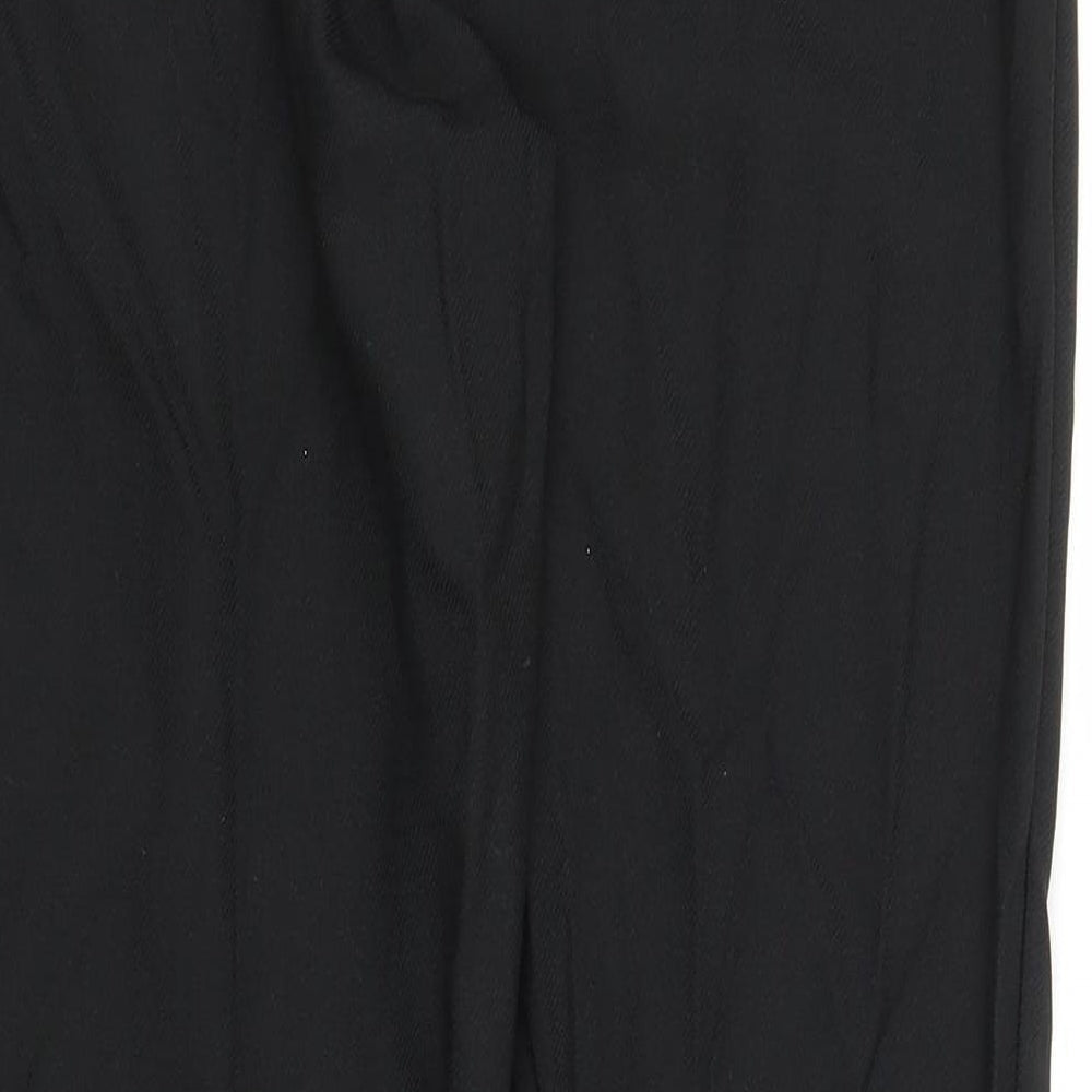 Womens UK Size M Preworn Regular Fit Black Trousers
