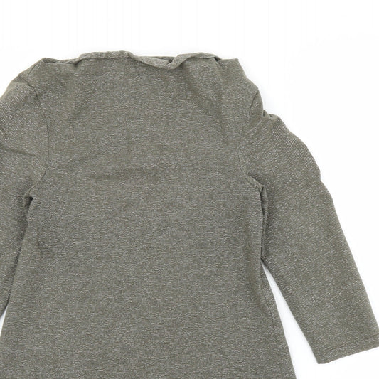 Preworn Womens Green A-Line Size 8