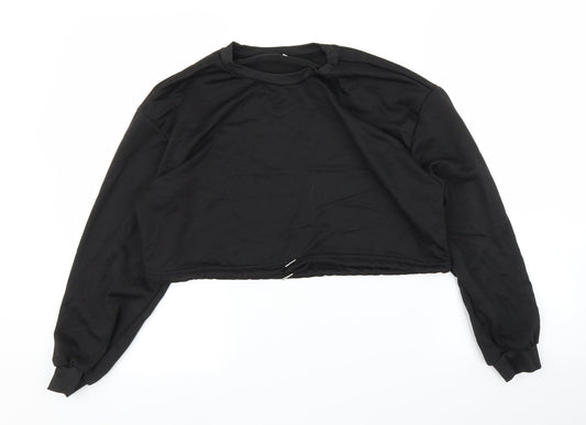 SheIn Womens Black Pullover Jumper Size M