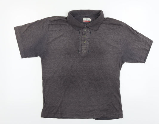 pacino Womens Grey Basic Polo Size L