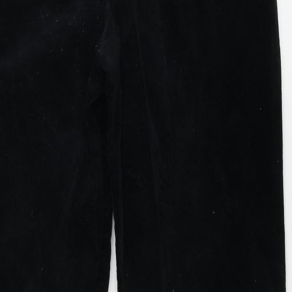 Marks and Spencer Mens Black Paisley Trousers Size 32 in L26 in