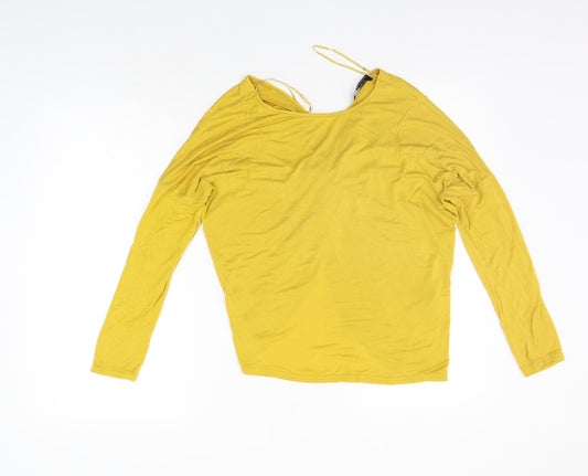 New Look Womens Yellow Basic T-Shirt Size 10