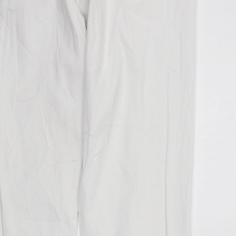 Womens UK Size 14 deniem co Regular Fit Straight White Jeans
