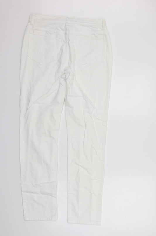 Womens UK Size 12 Artigiano Regular Fit Silver Trousers