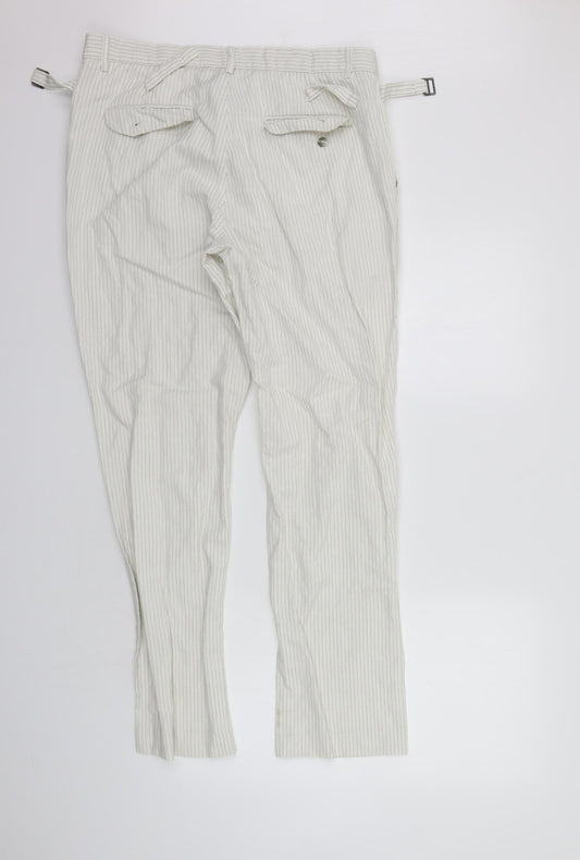 Womens UK Size 33 in deniem co Regular Fit White Trousers