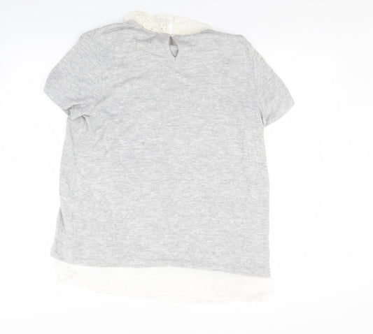 TU Womens Grey Knit Pullover Jumper Size 14