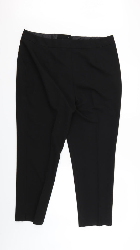 F&F Womens Black Trousers Size 18 L25 in