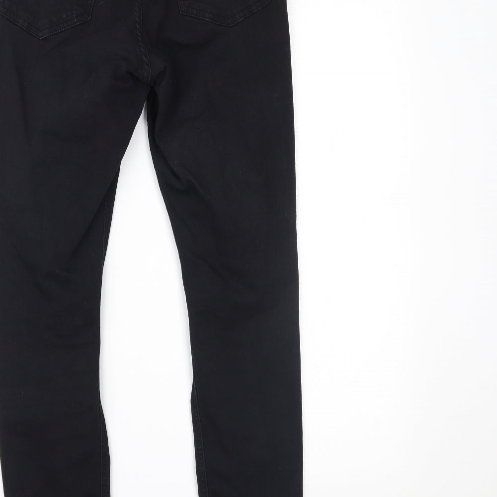Topshop Womens Black Denim Skinny Jeans Size 28 L30 in