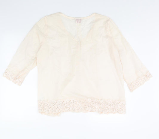 Womens UK Size 16 Together Pink Basic Button-Up