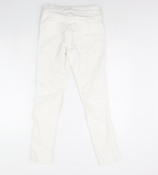 Womens UK Size 30 in Preworn Regular Fit Skinny White Jeans