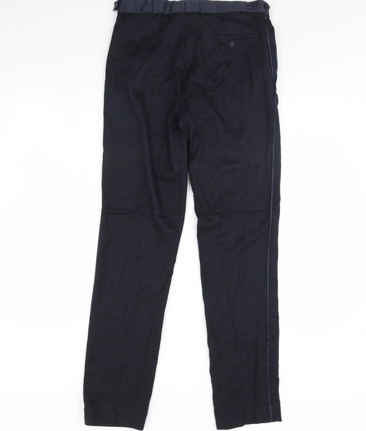 Womens UK Size 30 in M&s Regular Fit Blue Trousers