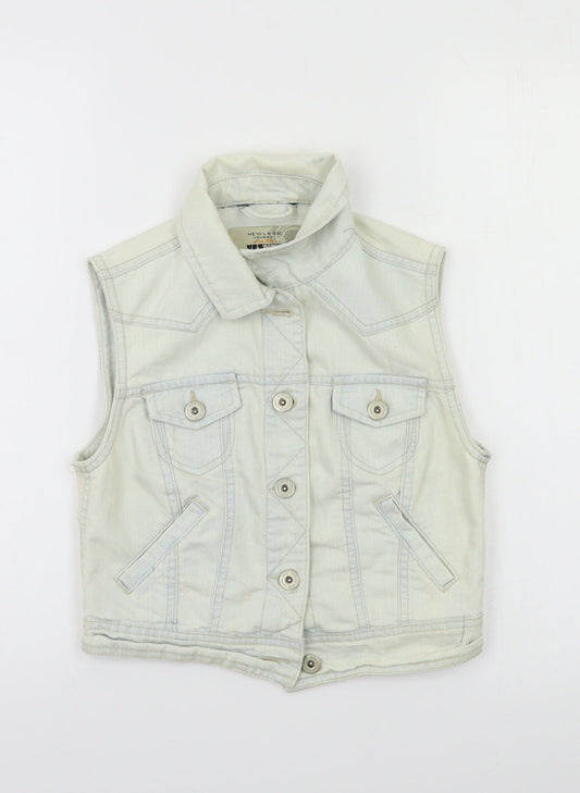 Womens UK Size 8 New Look Blue Gilet