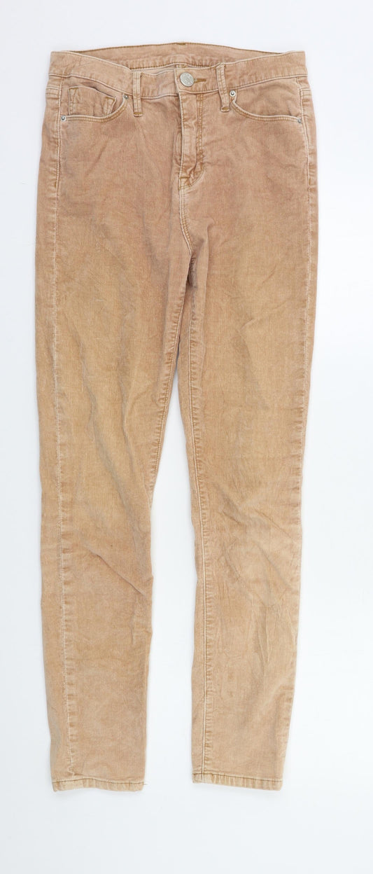 Additional front view of BDG women’s pink corduroy skinny jeans, size UK 8, 28-inch leg