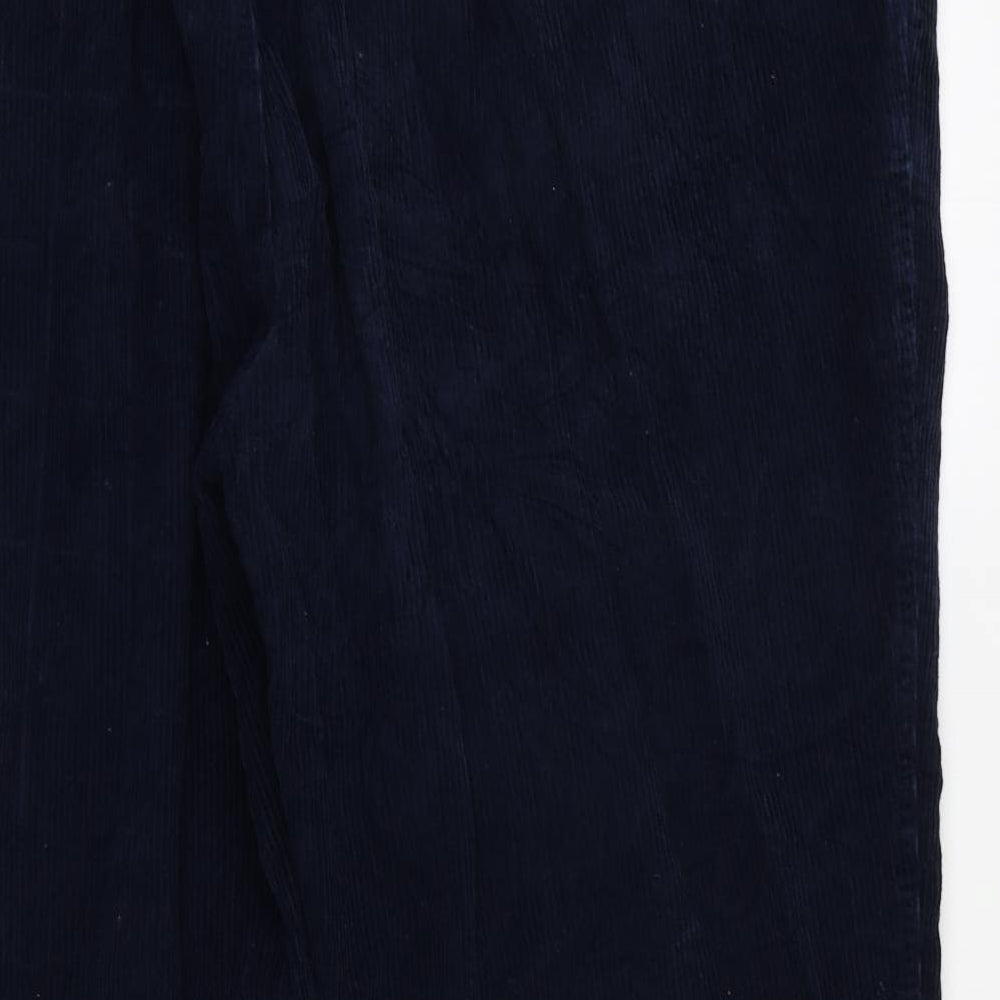 Mens UK Size 46 Cotton Tra Regular Fit Black Trousers