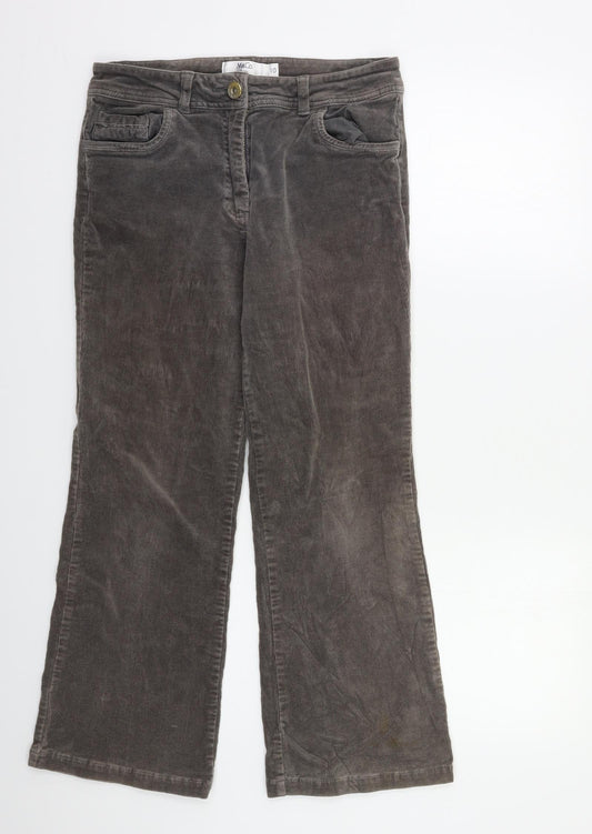 Womens UK Size 10 M&Co Regular Fit Grey Trousers