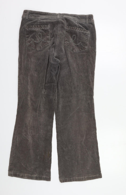 Womens UK Size 10 M&Co Regular Fit Grey Trousers