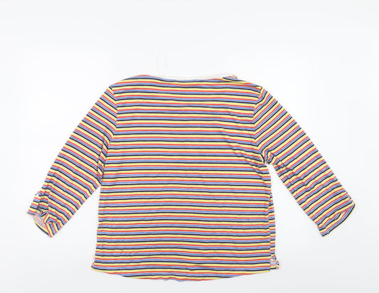 TU Womens Multicoloured Striped Pullover Jumper Size S