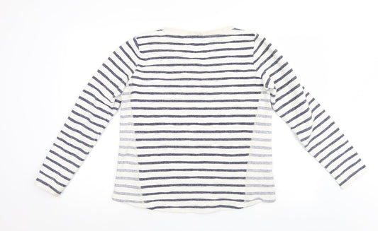 Gap Womens Blue Striped Pullover Jumper Size M