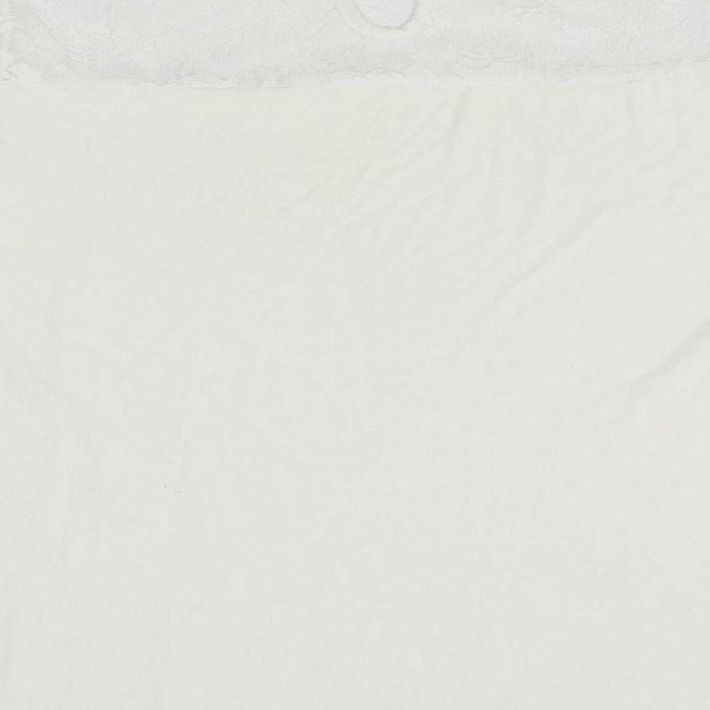 Womens UK Size 12 Studio White Basic Blouse
