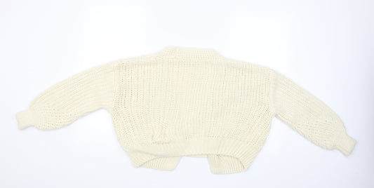 Womens UK Size XS Topshop Beige Cardigan Jumper