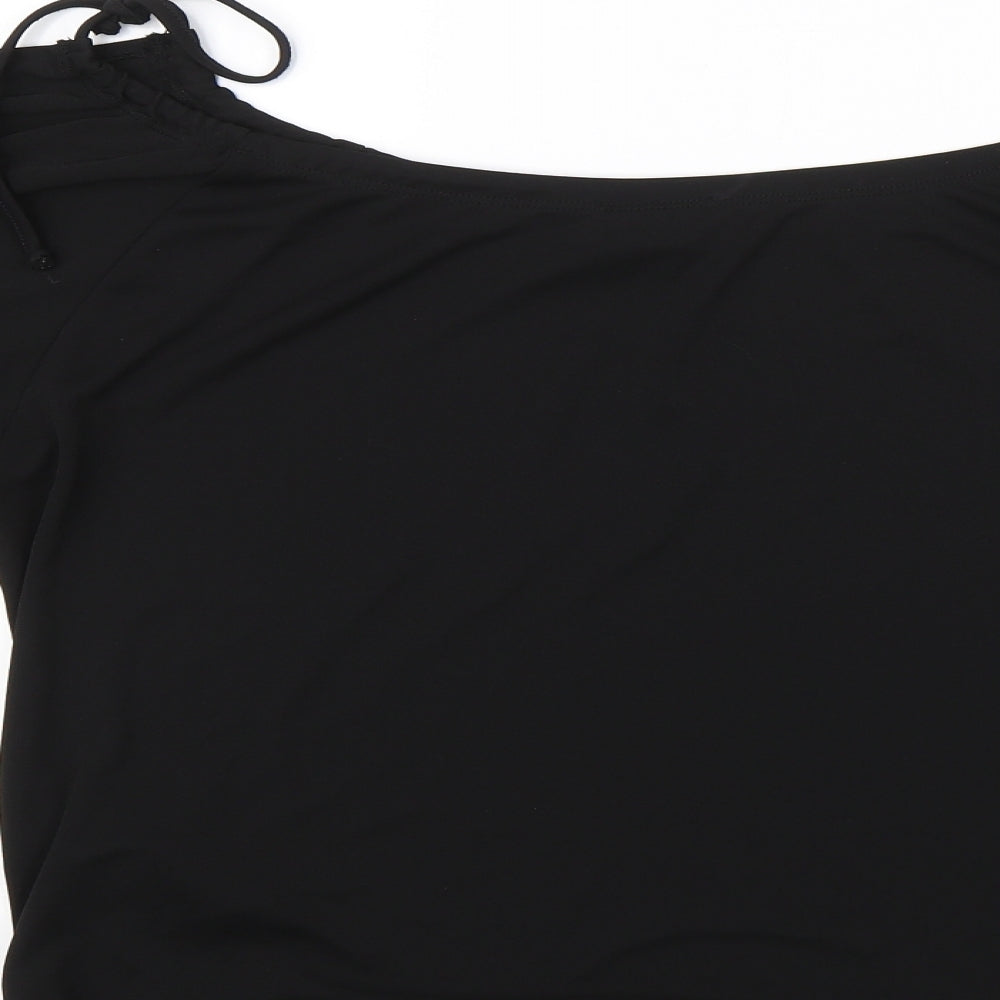 Womens UK Size 10 Topshop Black Basic Blouse