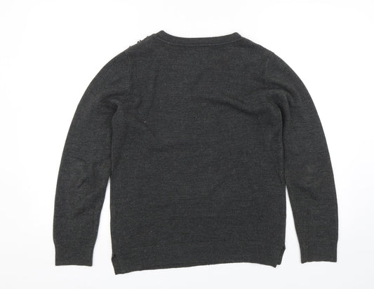 Womens UK Size 12 Atmosphere Grey Pullover Jumper